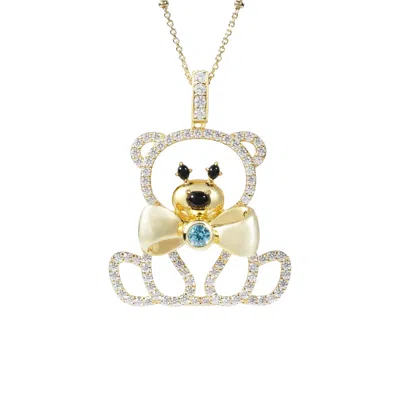 Artē Madrid Women's Circus Bear Hollow Pendant In Multi