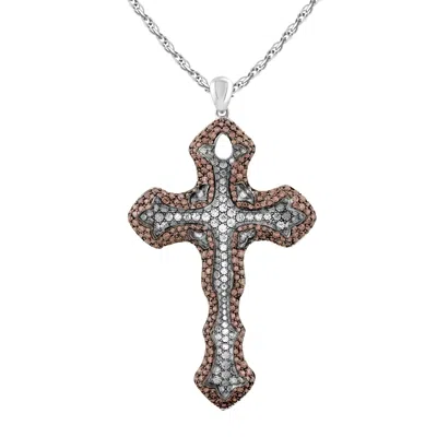 Artē Madrid Women's Cruz Gothic Cross Pendant Necklace - Brown