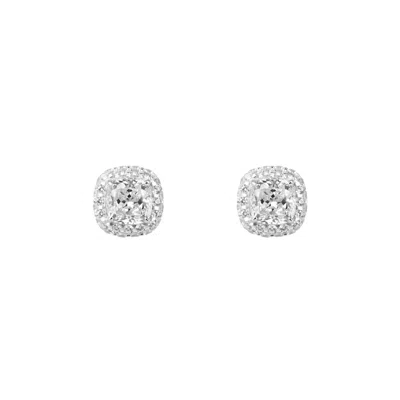 Artē Madrid Women's Gemma Cushion-cut Stud Earrings - White
