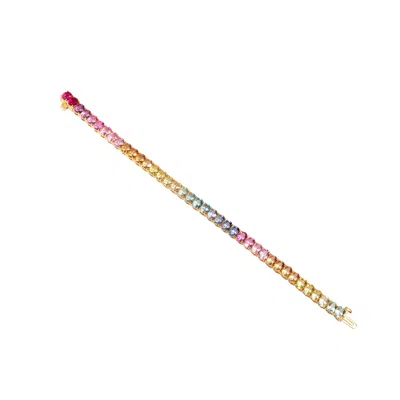 Artē Madrid Women's Gemma Rainbow Tennis Bracelet In Multi