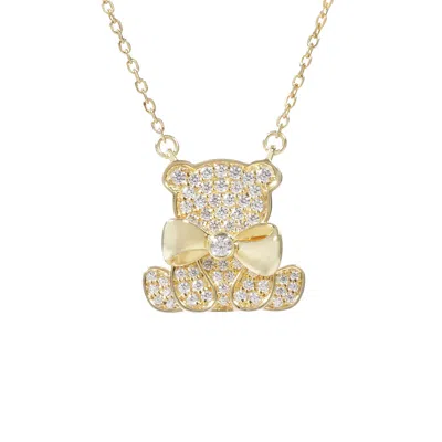 Artē Madrid Women's Gold Circus Bear Necklace