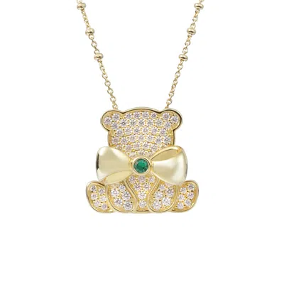 Artē Madrid Women's Gold Circus Bear Pendant