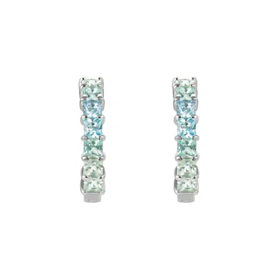 Artē Madrid Women's Green Sundaze Eternity Hoop Earrings