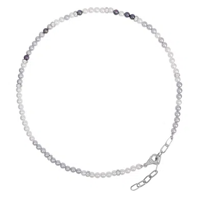 Artē Madrid Women's Grey Seaside Treasures Serenade Pearl Necklace In Gray