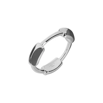 Artē Madrid Women's Grey Toggle Sculpted Dome Ring - Gunmetal Gray