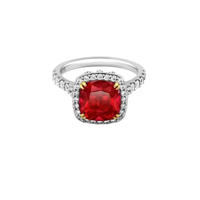 Artē Madrid Women's Red Casa Real Fleur-de-lis Ring