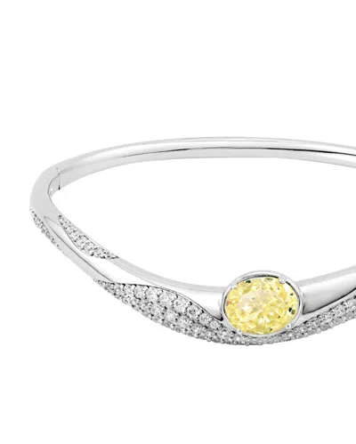 Artē Madrid Women's Sierra Pavé Contour Bangle - Canary Yellow