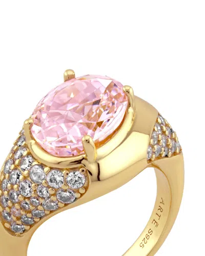 Artē Madrid Women's Sierra Pavé Contour Statement Ring - Fancy Pink In Gold