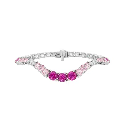 Artē Madrid Women's Sierra Ridgeline Bracelet - Fuchsia Pink In Metallic