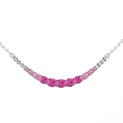 Artē Madrid Women's Sierra Ridgeline Necklace - Fuchsia Pink