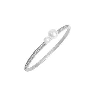Artē Madrid Women's Silver Seaside Treasures Serenade Bangle - White Gold