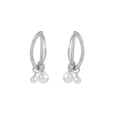 Artē Madrid Women's Silver Seaside Treasures Serenade Drop Earrings - White Gold