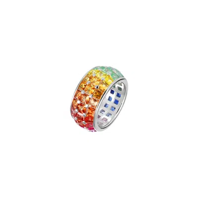 Artē Madrid Women's Sundaze Rainbow Dome Ring