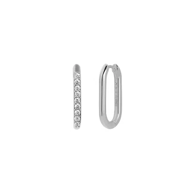 Artē Madrid Women's Toggle Convertible Hoop Earrings - Silver