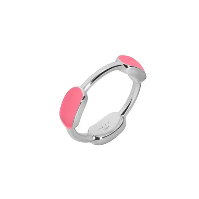 Artē Madrid Women's Toggle Pillow Dome Ring - Coral Pink