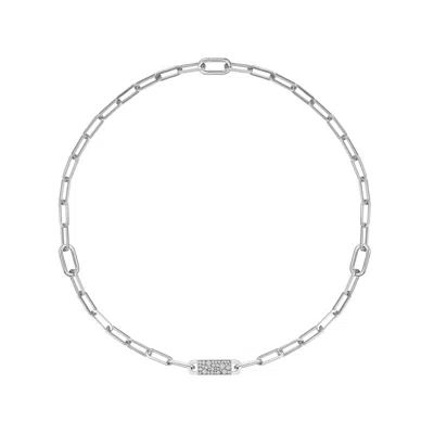 Artē Madrid Women's Toggle Reversible Link Necklace & Bracelet - White