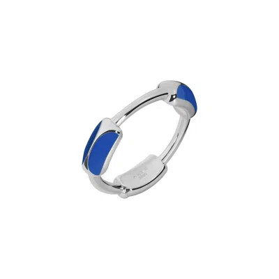 Artē Madrid Women's Toggle Sculpted Dome Ring - Lapis Blue