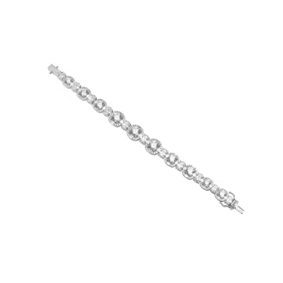 Artē Madrid Women's White Gemma Chunky Tennis Bracelet