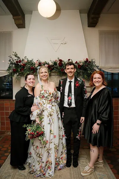 Pre-owned Art Men's Black 2pc Custom Made Embroidered Wedding Cocktail Py Outfits