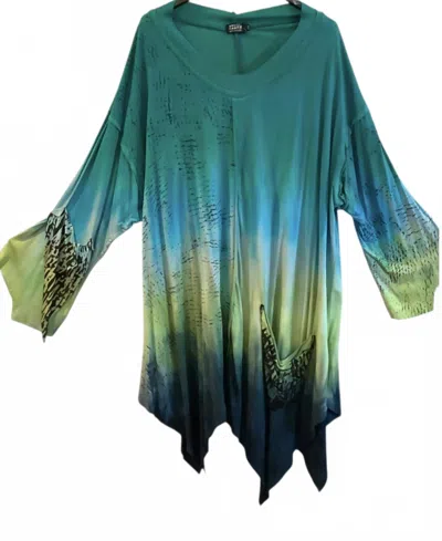 Art Of Cloth Women's Michelle Tunic Top In Beach Glass In Multi