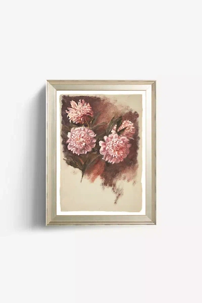 Art Patron Red Peonies Wall Art In Neutral