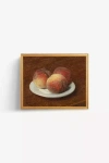 Art Patron Three Peaches On A Plate Wall Art