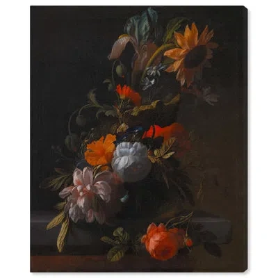Art Remedy A Bowl Of Flowers Canvas Vintage Floral Wall Art By  In Wrapped Canvas