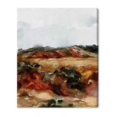 Art Remedy "a Campfire" Giclee Nature And Landscape Canvas Art In Brown