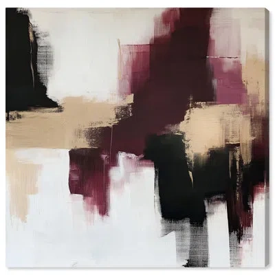 Art Remedy Abstract With Gold Canvas In Wrapped Canvas