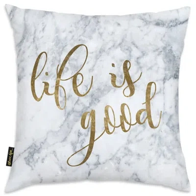 Art Remedy Accent Pillows Life Is Good Squared Throw Pillow