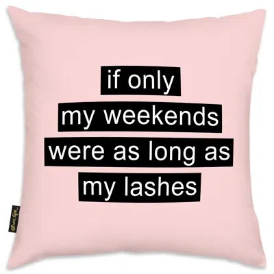 Art Remedy Accent Pillows Long Weekend Long Lashes Throw Pillow