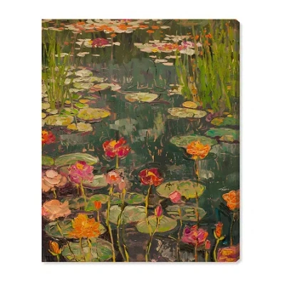 Art Remedy "afternoon Visit" Giclee Nature And Landscape Canvas Art In Green