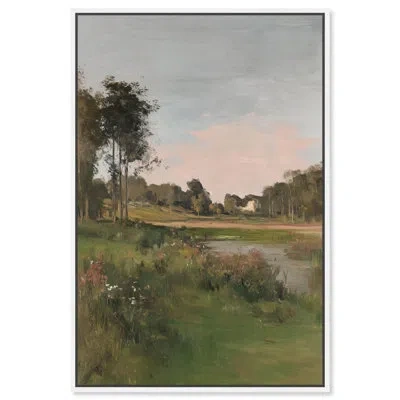 Art Remedy At Dusk Canvas Print Landscape Art By  In White Framed