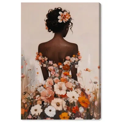 Art Remedy Autumn Bloom Dress Canvas Print Fashion Wall Decor By  In Gallery Wrapped
