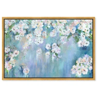 Art Remedy Beautiful Blossoms Framed Canvas Floral & Botanical Oversized Print By , Gold Frame, 81 X  In Blue