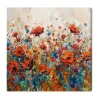 Art Remedy "beautiful Garden Bloom" Giclee Floral And Botanical Canvas Art In Orange