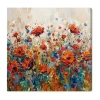 Art Remedy "beautiful Garden Bloom" Giclee Floral And Botanical Canvas Art In Orange