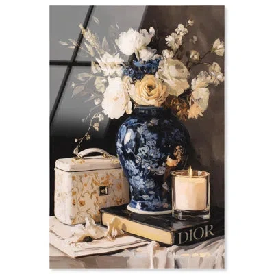 Art Remedy Beautiful Vase Candles Kitchen Decor Acrylic Print By  In Blue