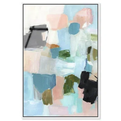 Art Remedy Between Colors - Ira Colmeva Framed Acrylic Abstract Oversized Print By , White Frame, 44  In Multi