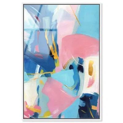 Art Remedy Between Tones I - Ira Colmeva Framed Acrylic Abstract Oversized Print By , White Frame, 44 In Multi