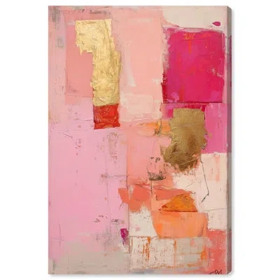 Art Remedy Blush Abstracts Canvas In Wrapped Canvas
