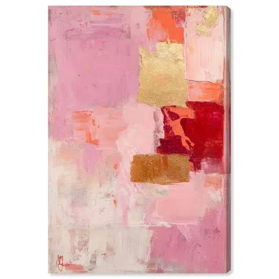 Art Remedy Blush Abstracts Canvas In Wrapped Canvas