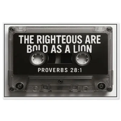 Art Remedy Bold Faith Message Christian Religious Wall Art Framed Canvas, White Frame, 45 X 30 In Multi