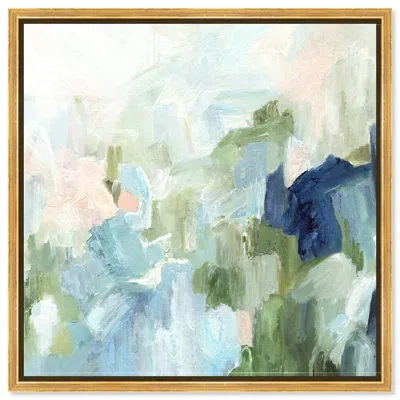 Art Remedy Boundaries Of Light - Ira Colmeva Framed Acrylic Abstract Oversized Print By , Gold Frame, In Brown
