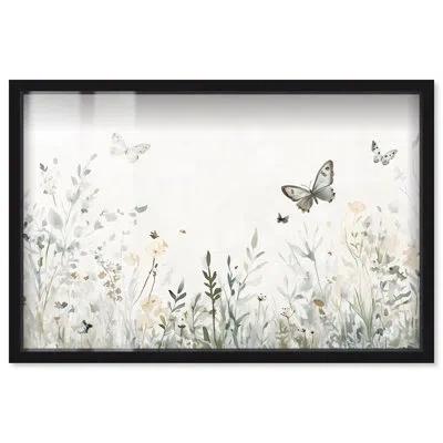 Art Remedy Butterfly Field Shadowbox Print Farmhouse Wall Decor By  In Black