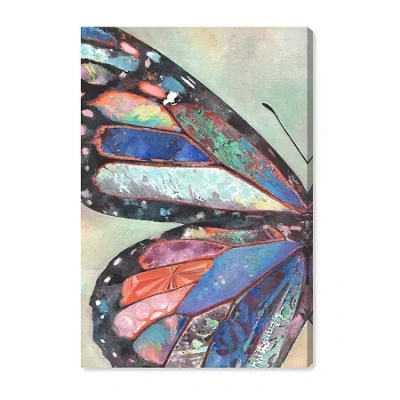 Art Remedy "butterfly Part I" Giclee Animals Canvas Art In Blue