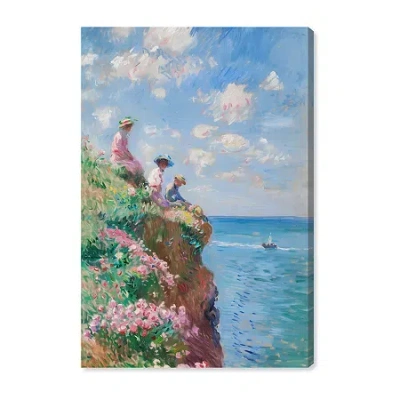 Art Remedy "by The Seaside" Giclee Nautical And Coastal Canvas Art In Blue