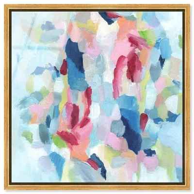Art Remedy Calm Edge - Ira Colmeva Framed Acrylic Abstract Oversized Print By , Gold Frame, 44 X 44 In Multi