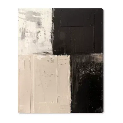 Art Remedy "checkered" Giclee Abstract Canvas Art In Black