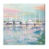Art Remedy "coastal Dock" Giclee Nautical And Coastal Canvas Art In White